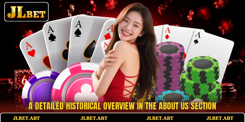 A detailed historical overview in the about us section