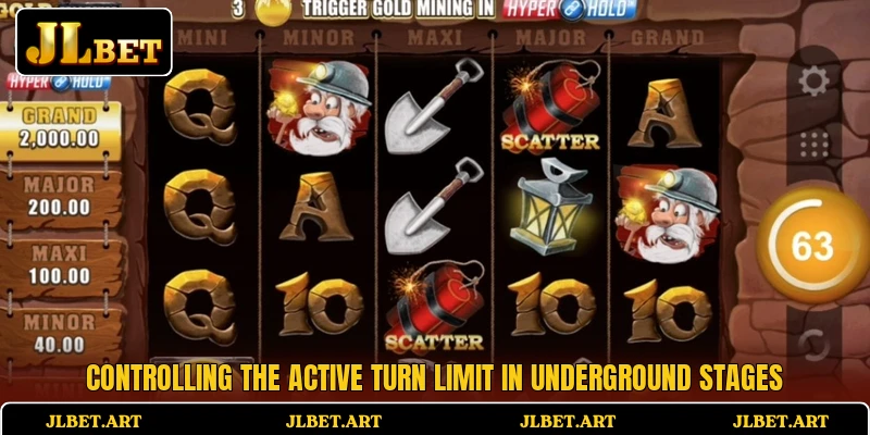 Controlling the active turn limit in underground stages