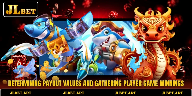 Determining payout values and gathering player game winnings