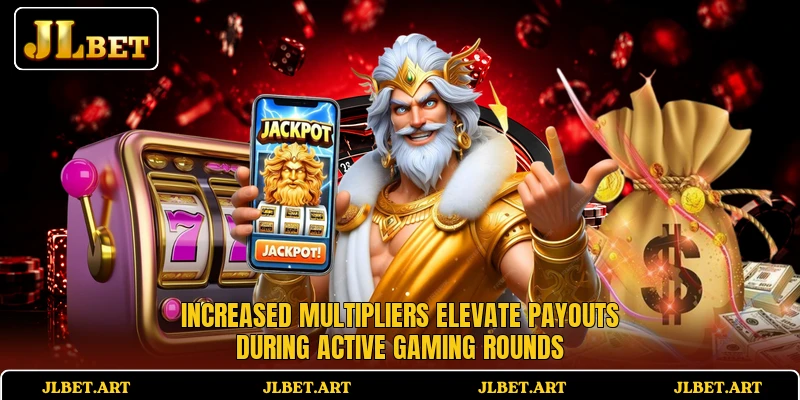 Increased multipliers elevate payouts during active gaming rounds