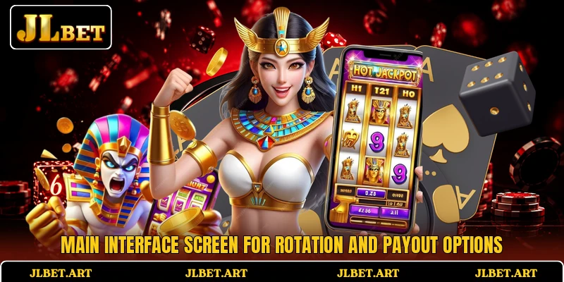 Main interface screen for rotation and payout options