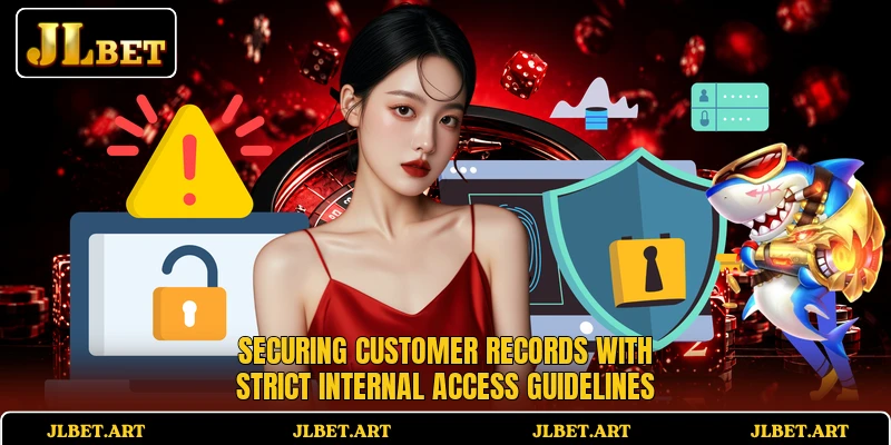 Securing customer records with strict internal access guidelines Securing customer records with strict internal access guidelines