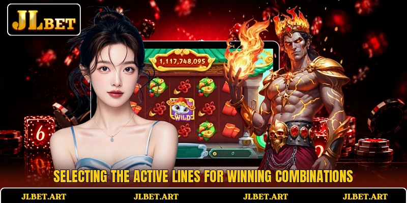 Selecting the active lines for winning combinations
