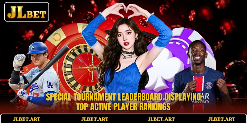 Special tournament leaderboard displaying top active player rankings