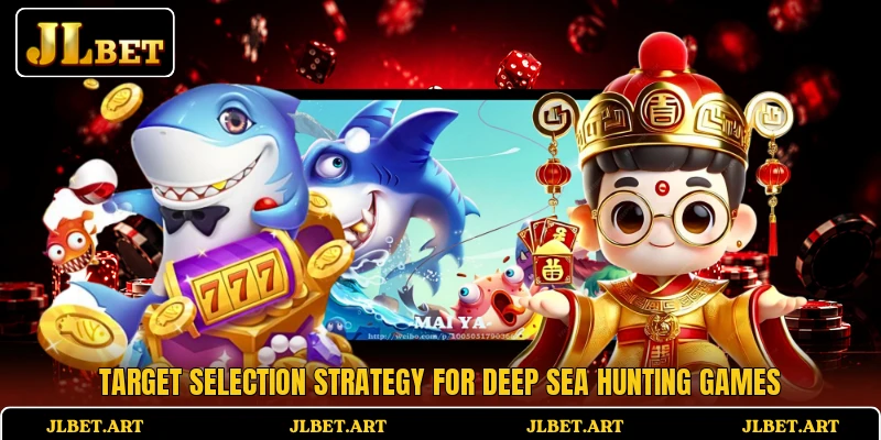 Target selection strategy for deep sea hunting games