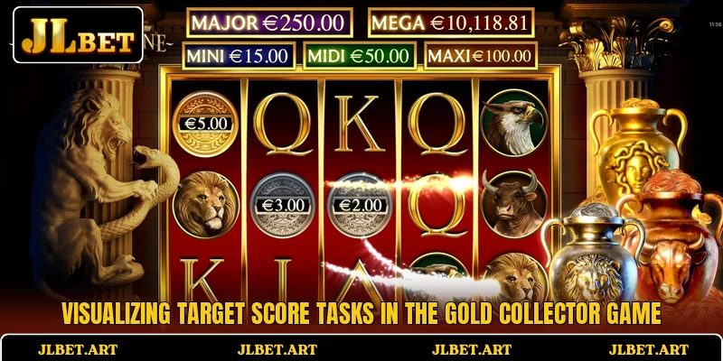 Visualizing target score tasks in the Gold Collector game